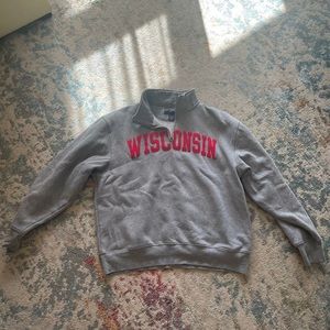 Wisconsin Grey Quarter Zip